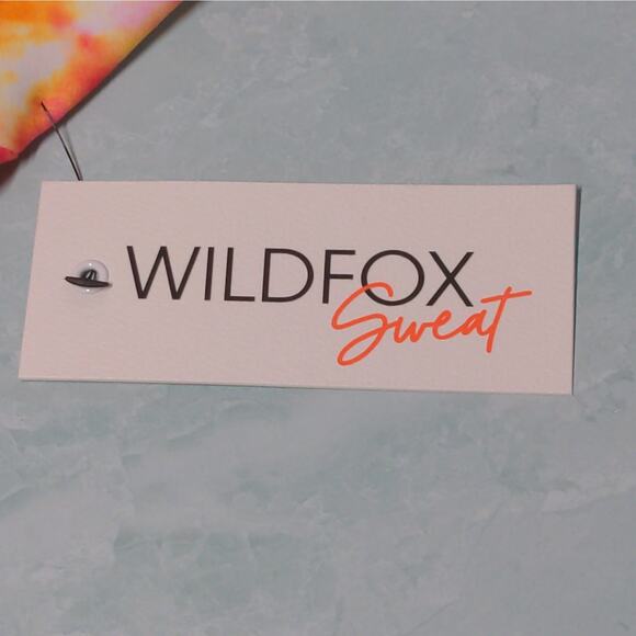 Wildfox Sweat Sports Bra in Pink and Orange Tie Dye – Size M – NWT - Picture 6 of 10